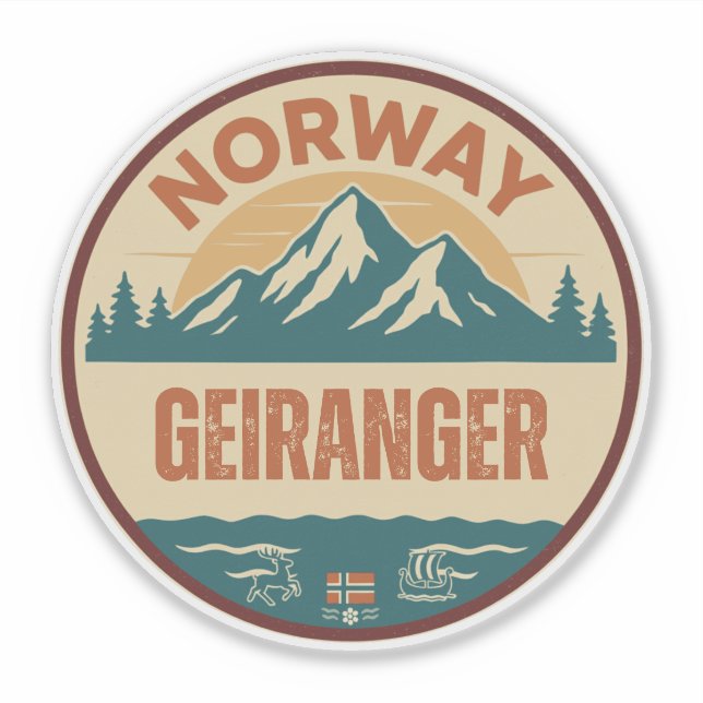 Sticker Geiranger, Norvège Norvège (Devant)
