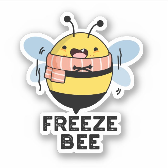 Sticker Geler Bee Funny Insect Pun de bogues (Devant)