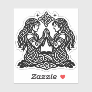 Sticker Gémeaux — Jumeaux du zodiaque de l'encre hantée