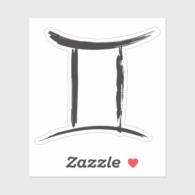 Sticker GEMINI Twins Zodiac Signal Printemps Mai Juin Astr (Feuille)