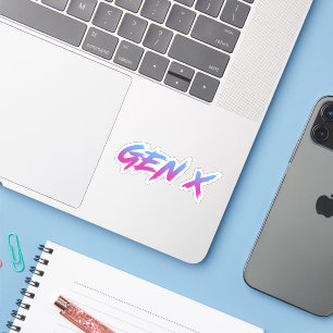 Sticker Gen X Generation X Retro Vintage
