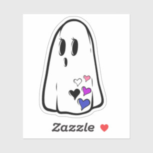 Sticker Genderfluide Fierté Ghost