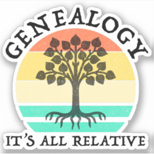 Sticker Généalogie - Tout est relatif