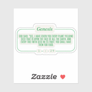 Sticker Genèse 1:29