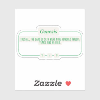 Sticker Genèse 5:8
