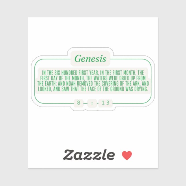Sticker Genèse 8:13 (Feuille)