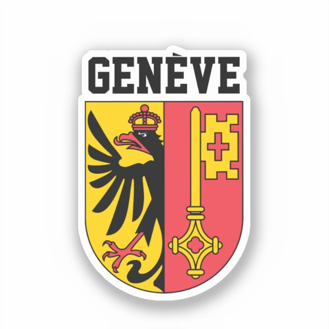 Sticker Genève, Suisse - blason (Recto)