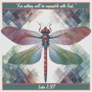 Sticker Géo Libellule personnalisable