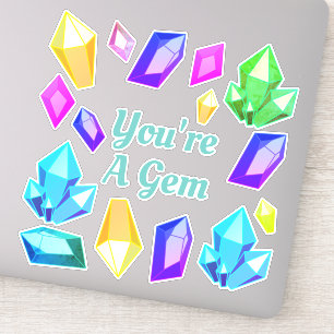 Sticker Géodes arc-en-ciel colorés Geodes Vous êtes un Gém