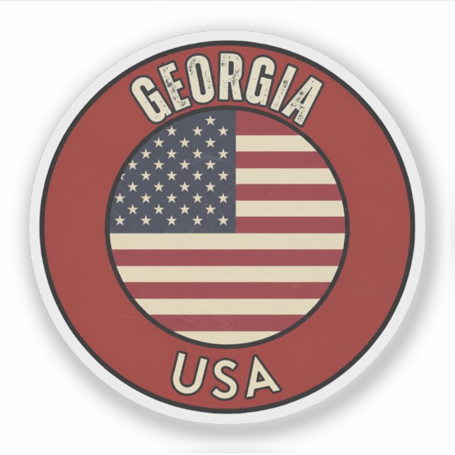 Sticker Georgia United States of America (Devant)