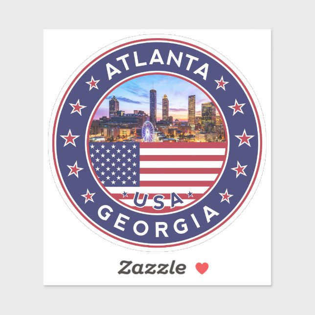 Sticker Géorgie, Atlanta (Feuille)