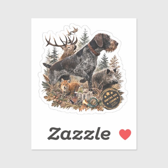Sticker German Wirehaired Pointer (Feuille)