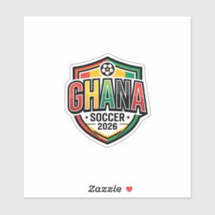 Sticker Ghana Football 2026 Football Gras Pays Typographie