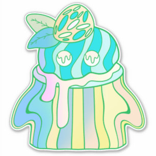 Sticker Ghost Cupcake
