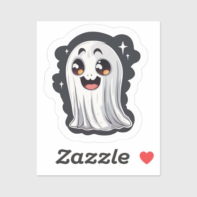 Sticker Ghost de dessin sympa (Feuille)