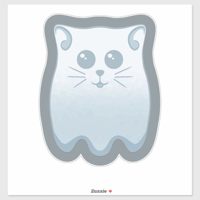 Sticker Ghost kitty (Feuille)