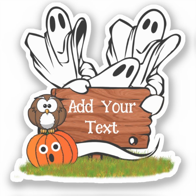 Sticker Ghosts and Friends Halloween (Recto)