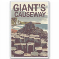 Giant's Causeway Irlande Illustration Travel Art