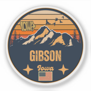Sticker Gibson, Iowa Ia, États-Unis