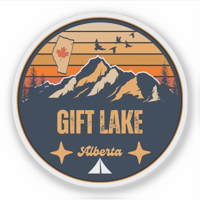 Sticker Gift Lake (Alberta) (Devant)