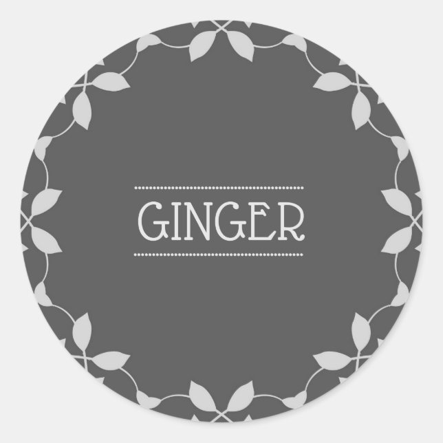 Sticker Ginger Spice Jar Étiquettes (Devant)