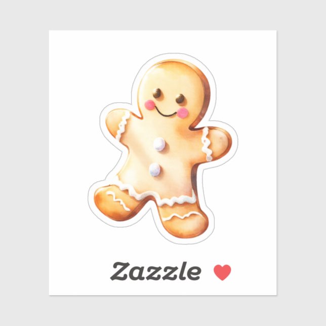 Sticker Gingerbread Girl (Feuille)