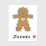 Sticker GingerBread Man Christmas Cookie<br><div class="desc">Ce moment spécial est venu où les familles se réunissent pour célébrer Noël. Les biscuits de pain d'épice de ta grand-mère sont absents ? Alors c'est un excellent produit pour vous.</div>