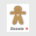 Sticker GingerBread Man Christmas Cookie<br><div class="desc">Ce moment spécial est venu où les familles se réunissent pour célébrer Noël. Les biscuits de pain d'épice de ta grand-mère sont absents ? Alors c'est un excellent produit pour vous.</div>