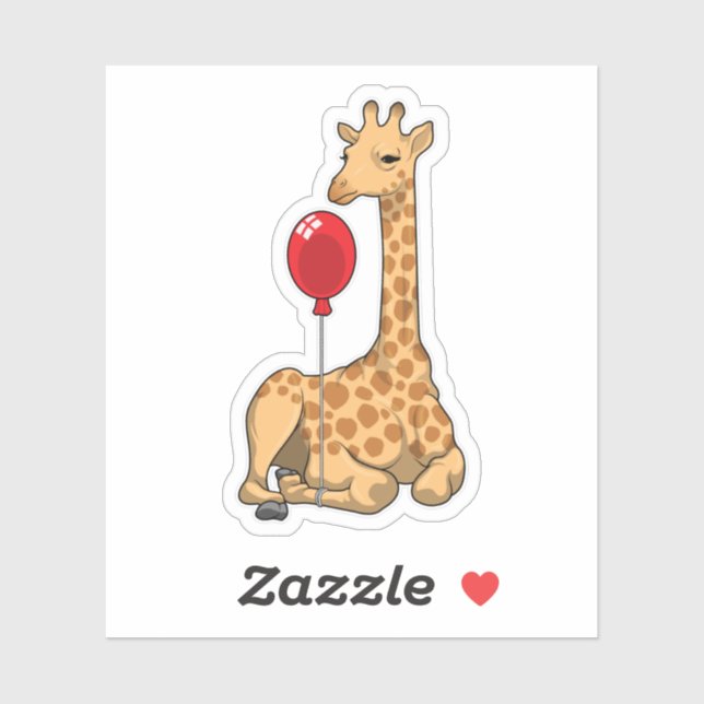 Sticker Girafe balloon (Feuille)