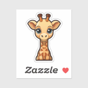 Sticker girafe de dessin animé