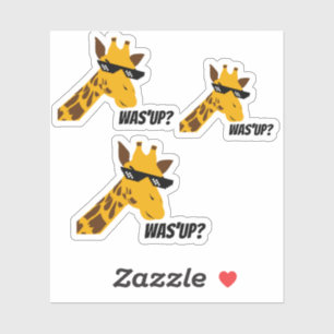 Sticker girafe disant