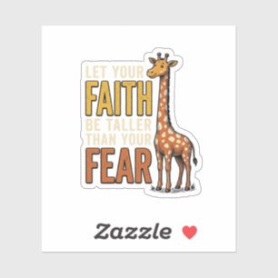 Sticker Girafe La Foi Sur La Peur Chemise Vintage Chrétien