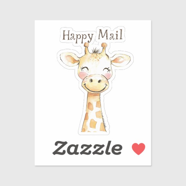 Sticker Giraffe Happy Mail (Feuille)