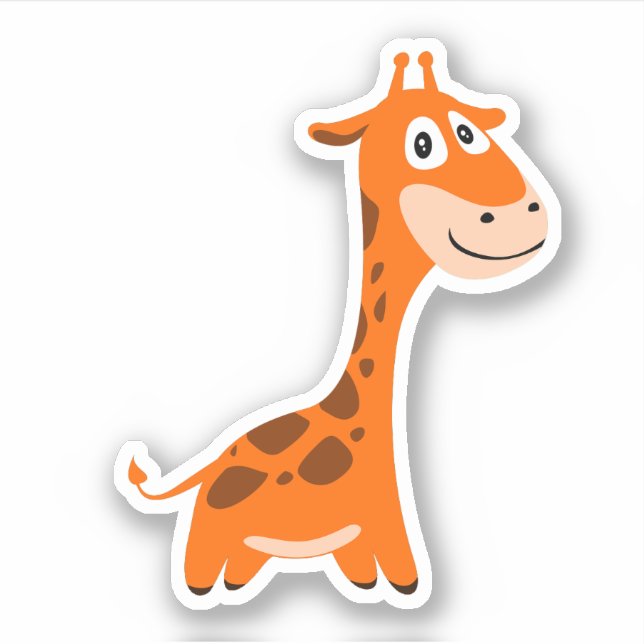 Sticker Giraffe personnalisée (Devant)