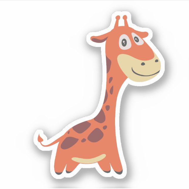 Sticker Giraffe personnalisée (Devant)