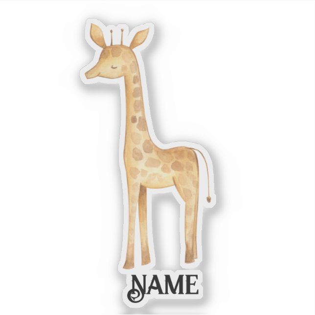 Sticker Giraffe Safari personnalisée (Devant)