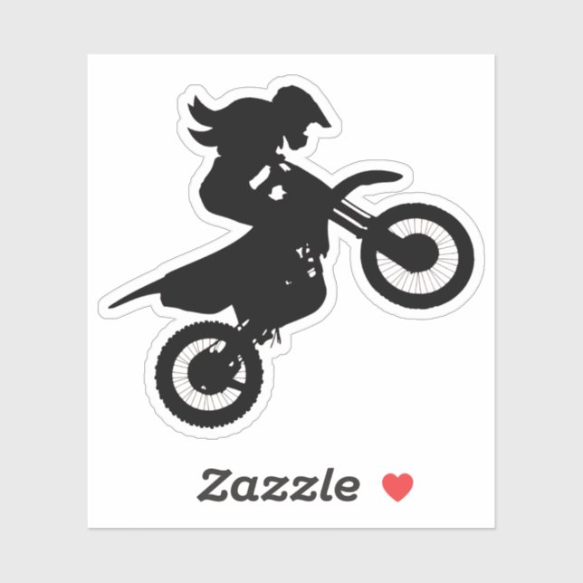 Sticker Girl Dirt Bike (Feuille)