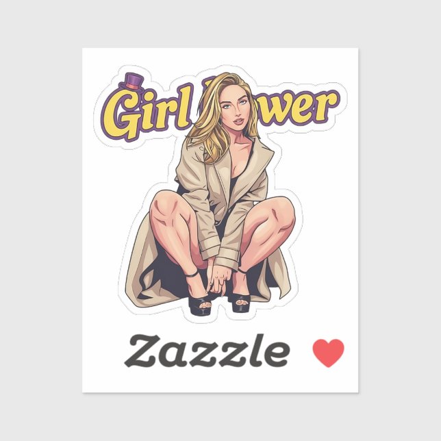 Sticker Girl Power (Feuille)