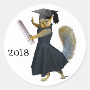 Sticker Girl Squirrel Grad 2018