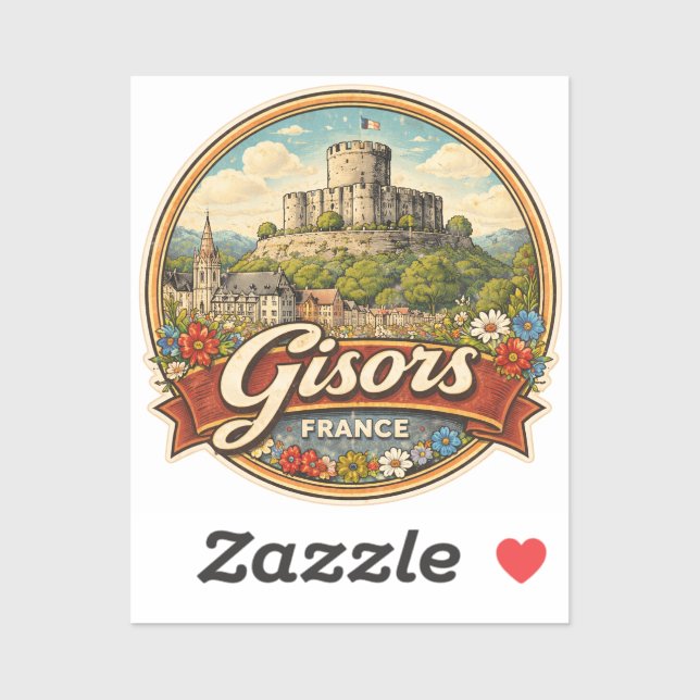 Sticker Gisors France (Feuille)