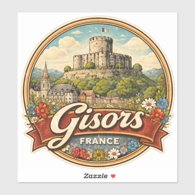 Sticker Gisors France (Feuille)