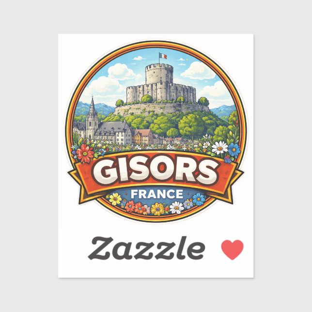 Sticker Gisors France  (Feuille)