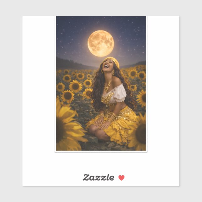 Sticker gitane jaune  (Feuille)