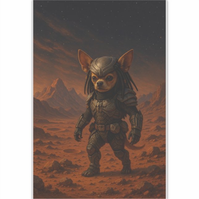 Sticker Gizmo the Predator on Mars (Devant)
