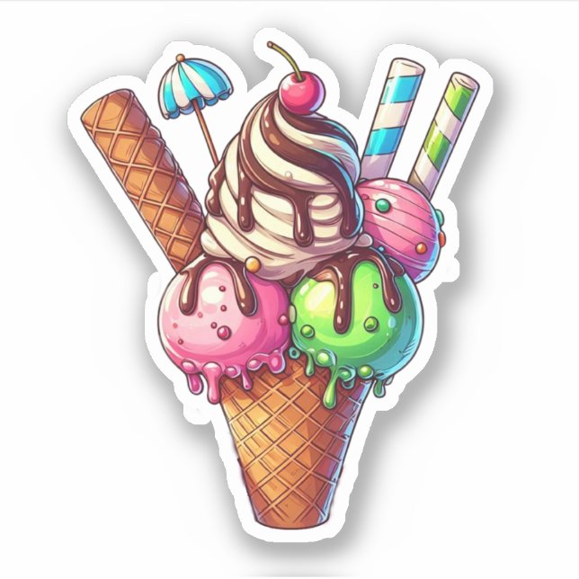 Sticker glace délicieuse (Devant)