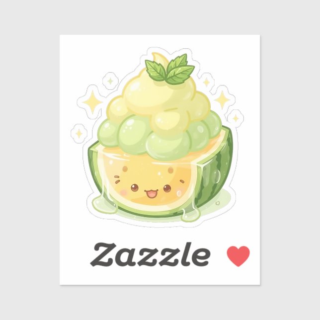 Sticker Glace rasée de melon (Feuille)