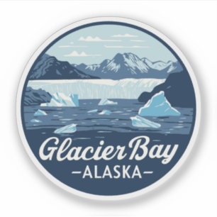 Sticker Glacier Bay Alaska Voyage Ancien