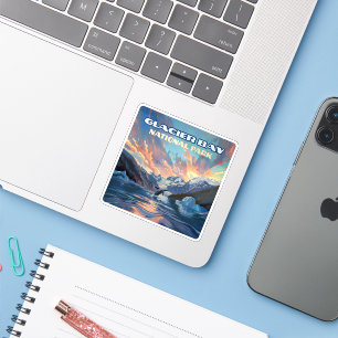 Sticker Glacier Bay National Park Alaska Whale Vintage