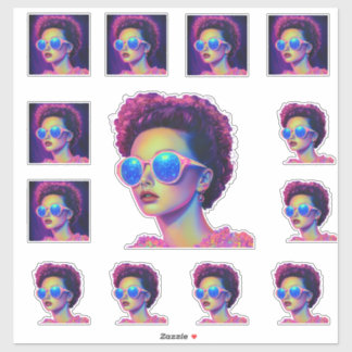 Sticker Glamour Neon Galaxy