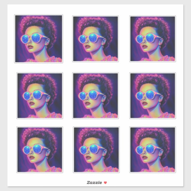 Sticker Glamour Neon Galaxy (Feuille)